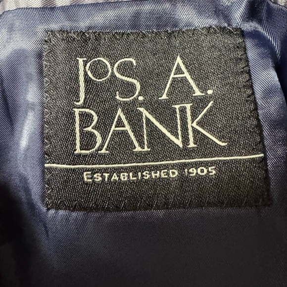 Men! Jos. A. Bank Navy Wool & Cashmere Navy Suit Jacket Blazer size 46R - Picture 6 of 7